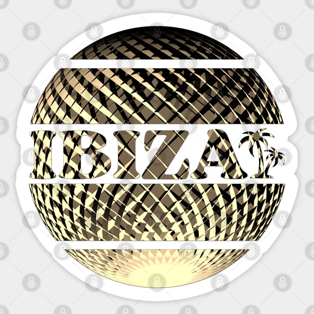 Ibiza logo in gold Sticker by Bailamor